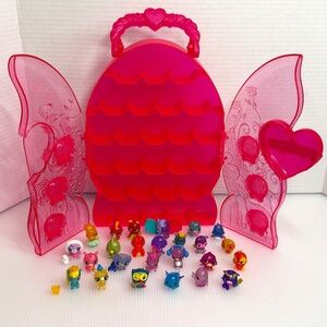 Hatchimals Colleggtibles Lot Pink Collectors Case with 25 Hatchimals Rare Figure